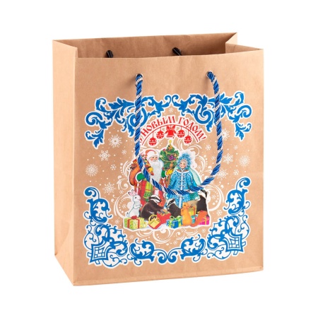 Подарок Шкатулка резная «Дед Мороз и Снегурочка» с подарочным пакетом ПДТ-02